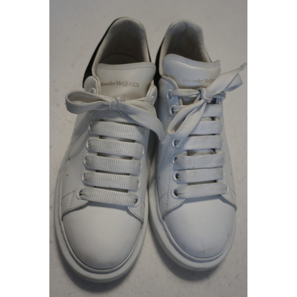Alexander‎ McQueen Oversized Sneakers White Black Suede 553770 39 D Womens